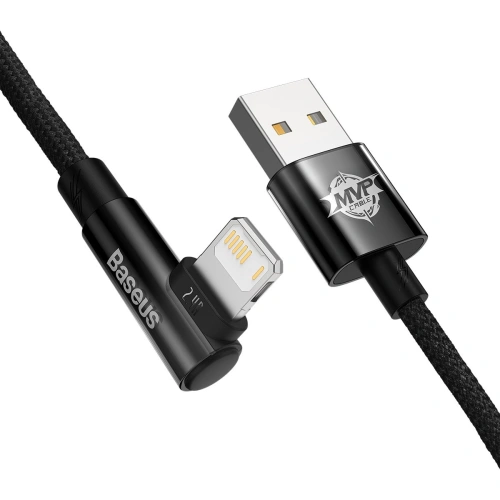 Kup Cablul unghiular Baseus MVP 2 USB-A - Lightning 2m 2.4A negru - BSU3573 - {ean13} - Sklep Home Screen