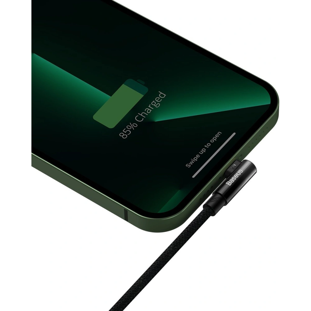 Kabel kątowy Baseus MVP 2 Elbow USB-A - Lightning 2m 2.4A czarny