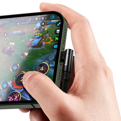 Kup Cablul unghiular Baseus MVP 2 USB-A - Lightning 2m 2.4A negru - BSU3573 - {ean13} - Sklep Home Screen