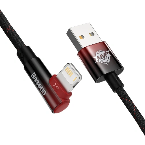 Kup Winkelkabel Baseus MVP 2 Elbow USB-A - Lightning 2m 2.4A rot - BSU3574 - {ean13} - Sklep Home Screen