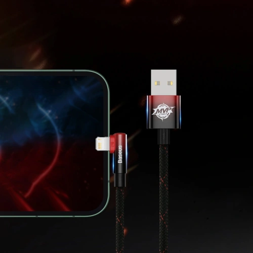 Kup Winkelkabel Baseus MVP 2 Elbow USB-A - Lightning 2m 2.4A rot - BSU3574 - {ean13} - Sklep Home Screen