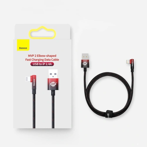 Kup Winkelkabel Baseus MVP 2 Elbow USB-A - Lightning 2m 2.4A rot - BSU3574 - {ean13} - Sklep Home Screen