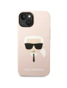 Kup Etui Karl Lagerfeld KLHMP14SSLKHLP Apple iPhone 14 hardcase roz cu deschidere la culoare/roz deschis Silicone Karl`s Head Magsafe - KLD1087 - {ean13} - Sklep Home Screen