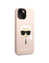 Kup Etui Karl Lagerfeld KLHMP14SSLKHLP Apple iPhone 14 hardcase roz cu deschidere la culoare/roz deschis Silicone Karl`s Head Magsafe - KLD1087 - {ean13} - Sklep Home Screen