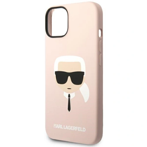 Kup Etui Karl Lagerfeld KLHMP14SSLKHLP Apple iPhone 14 hardcase roz cu deschidere la culoare/roz deschis Silicone Karl`s Head Magsafe - KLD1087 - {ean13} - Sklep Home Screen