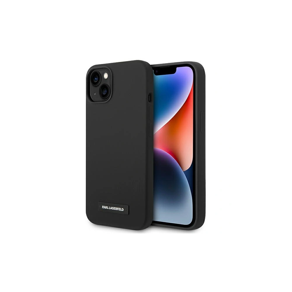 Etui Karl Lagerfeld KLHMP14SSLMP1K Apple iPhone 14 hardcase czarny/black Silicone Plaque Magsafe