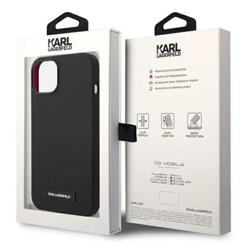 Kup Etui Karl Lagerfeld KLHMP14SSLMP1K Apple iPhone 14 hardcase černý/black Silicone Plaque Magsafe - KLD1088 - {ean13} - Sklep Home Screen