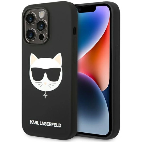 Kup Etui Karl Lagerfeld KLHMP14XSLCHBK Apple iPhone 14 Pro Max hardcase černý/black Silicone Choupette Head Magsafe - KLD1090 - {ean13} - Sklep Home Screen