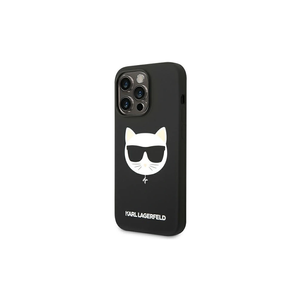 Etui Karl Lagerfeld KLHMP14XSLCHBK Apple iPhone 14 Pro Max hardcase czarny/black Silicone Choupette Head Magsafe