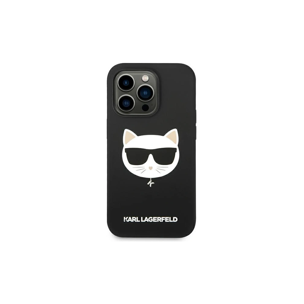 Etui Karl Lagerfeld KLHMP14XSLCHBK Apple iPhone 14 Pro Max hardcase czarny/black Silicone Choupette Head Magsafe