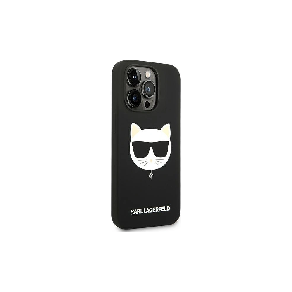 Etui Karl Lagerfeld KLHMP14XSLCHBK Apple iPhone 14 Pro Max hardcase czarny/black Silicone Choupette Head Magsafe