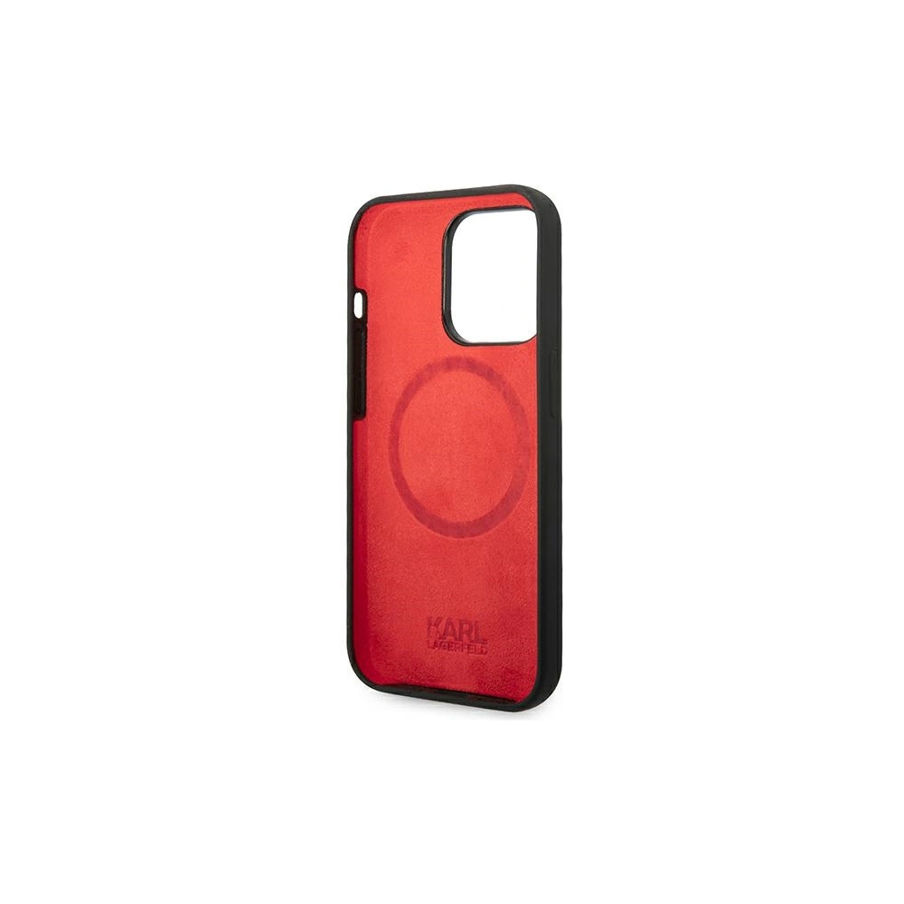 Etui Karl Lagerfeld KLHMP14XSLCHBK Apple iPhone 14 Pro Max hardcase czarny/black Silicone Choupette Head Magsafe