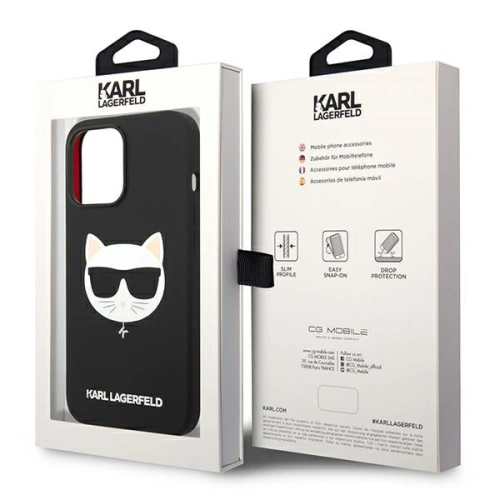 Kup Etui Karl Lagerfeld KLHMP14XSLCHBK Apple iPhone 14 Pro Max hardcase černý/black Silicone Choupette Head Magsafe - KLD1090 - {ean13} - Sklep Home Screen