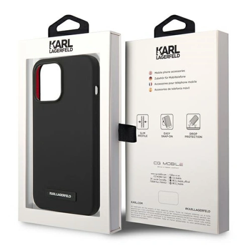 Kup Etui Karl Lagerfeld KLHMP14XSLMP1K Apple iPhone 14 Pro Max hardcase černý/black Silicone Plaque Magsafe - KLD1091 - {ean13} - Sklep Home Screen