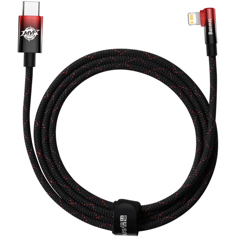 Kup Kabel kątowy Baseus MVP 2 Elbow USB-C - Lightning PD 2m 20W czerwony - 6932172612382 - BSU3576 - Homescreen.pl