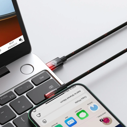 Kup Kabel unghiular Baseus MVP 2 Elbow USB-C - Lightning PD 2m 20W roșu - BSU3576 - {ean13} - Sklep Home Screen
