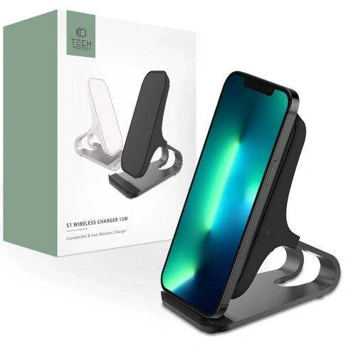 Kup Kabelloses Ladegerät Tech-Protect QI15W-S1 Wireless Charger 15W Schwarz - THP1388 - {ean13} - Sklep Home Screen