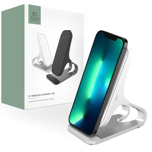 Kup Vezeték nélküli töltő Tech-Protect QI15W-S1 Wireless Charger 15W Fehér - THP1389 - {ean13} - Sklep Home Screen