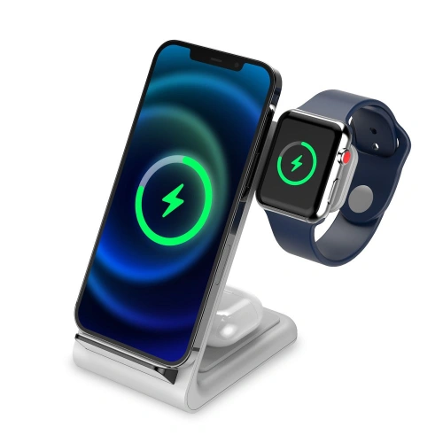 Kup Vezeték nélküli töltő Tech-Protect QI15W-A20 3in1 vezeték nélküli töltő fehér - THP1391 - {ean13} - Sklep Home Screen