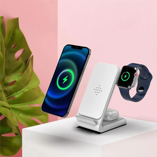 Kup Ładowarka bezprzewodowa Tech-Protect QI15W-A20 3in1 Wireless Charger White - THP1391 - {ean13} - Sklep Home Screen
