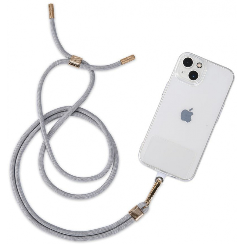 Kup Smycz do telefonu Tech-protect Chain 2 Universal Strap Grey/Gold - 9490713927854 - THP1395 - Homescreen.pl