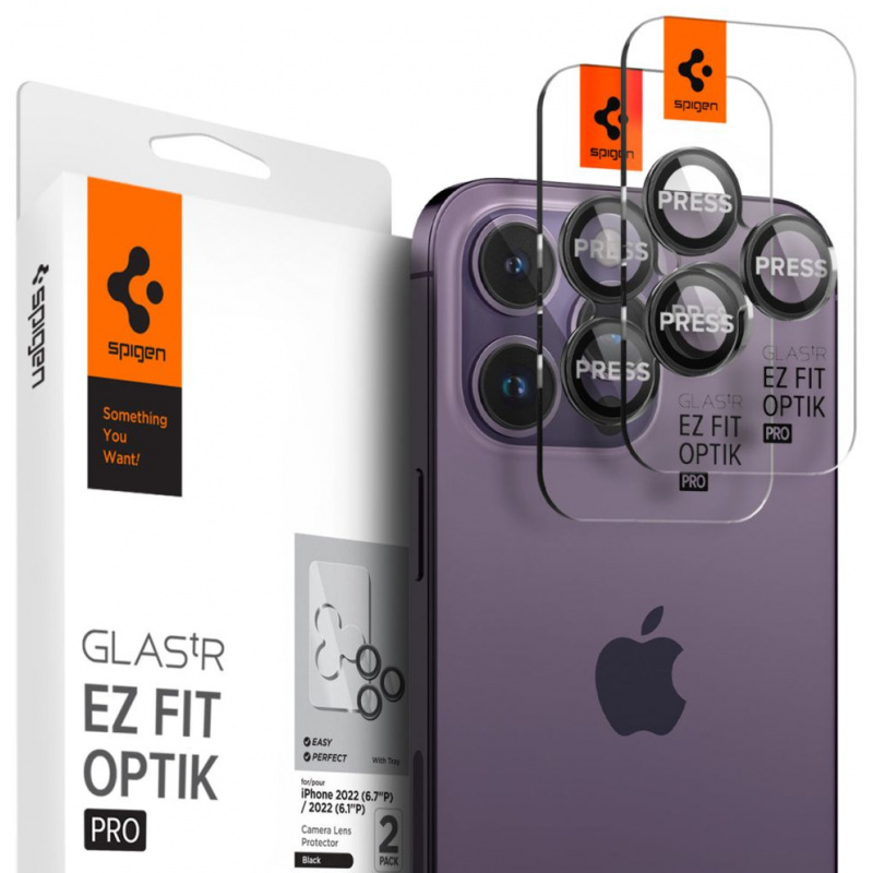 Kup Szkło hartowane na aparat Spigen Optik.tr ez Fit Camera Protector Apple iPhone 14 Pro/14 Pro Max Black [2 PACK] - 8809811866407 - SPN2530 - Homescreen.pl