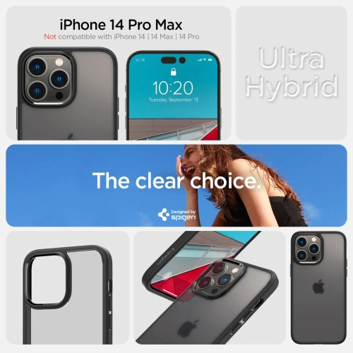 Kup Etui Spigen Ultra Hybrid Apple iPhone 14 Pro Max Frost Fekete - SPN2533 - {ean13} - Sklep Home Screen