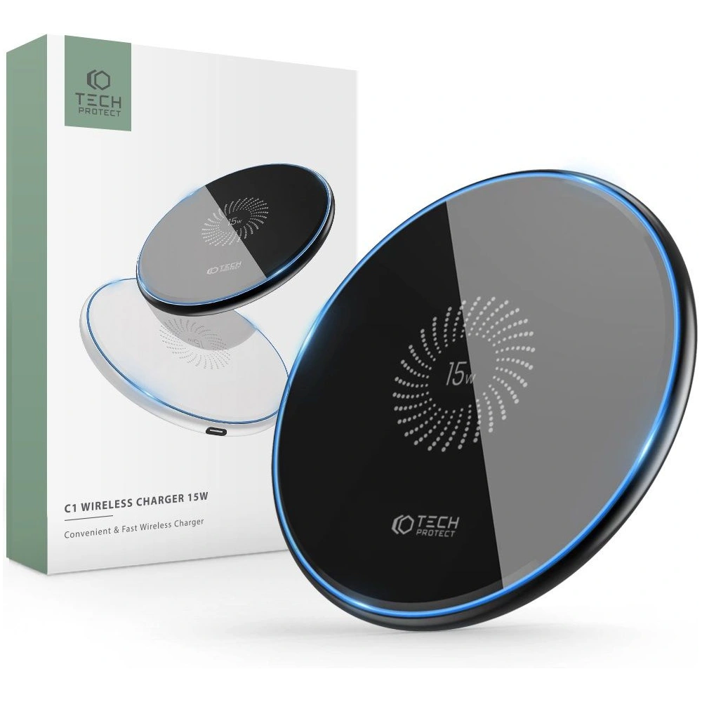 Ładowarka bezprzewodowa Tech-Protect QI15W-C1 Wireless Charger 15W Black