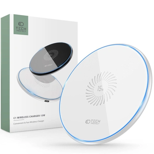 Kup Încărcător wireless Tech-Protect QI15W-C1 Wireless Charger 15W Alb - THP1414 - {ean13} - Sklep Home Screen