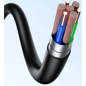 Kabel kątowy UGREEN US551 USB-C - USB-C 60W transmisja danych z obsługą gogli VR 5m czarny