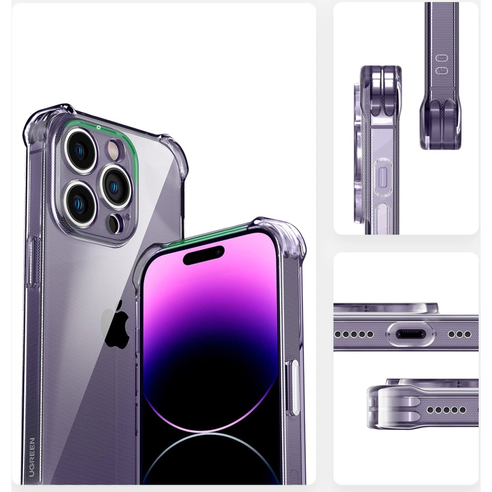 Etui UGREEN LP603 Bright Cushion Protective Case Apple iPhone 14 Pro przezroczyste