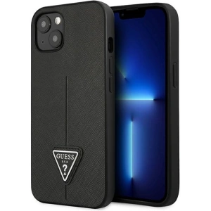 Kup Case Guess GUHCP13SPSATLK Apple iPhone 13 mini schwarz/black hardcase Saffiano Triangle Logo - GUE2068 - {ean13} - Sklep Home Screen