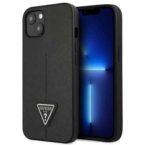 Kup Etui Guess GUHCP13SPSATLK Apple iPhone 13 mini negru/black hardcase Saffiano Triangle Logo - GUE2068 - {ean13} - Sklep Home Screen
