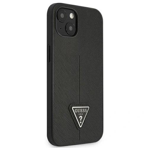 Kup Etui Guess GUHCP13SPSATLK Apple iPhone 13 mini negru/black hardcase Saffiano Triangle Logo - GUE2068 - {ean13} - Sklep Home Screen