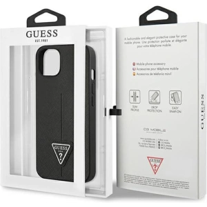 Kup Case Guess GUHCP13SPSATLK Apple iPhone 13 mini schwarz/black hardcase Saffiano Triangle Logo - GUE2068 - {ean13} - Sklep Home Screen