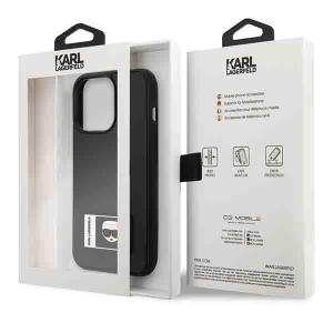 Etui Karl Lagerfeld KLHCP13L3DKPK Apple iPhone 13 Pro czarny/black hardcase Ikonik Patch