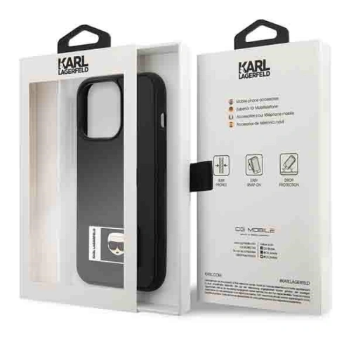 Etui Karl Lagerfeld KLHCP13L3DKPK Apple iPhone 13 Pro czarny/black hardcase Ikonik Patch