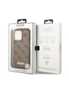 Etui Guess GUHMP13LU4GPRW Apple iPhone 13 Pro brązowy/brown hard case 4G Logo Plate MagSafe