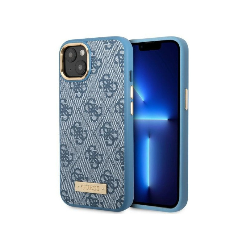 Kup Etui Guess GUHMP13MU4GPRB Apple iPhone 13 niebieski/blue hard case 4G Logo Plate MagSafe - 3666339056629 - GUE2075 - Homescreen.pl