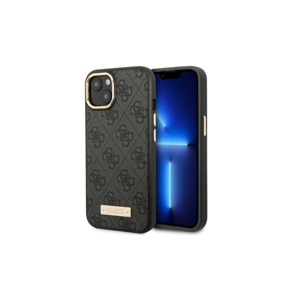 Etui Guess GUHMP13MU4GPRK Apple iPhone 13 czarny/black hard case 4G Logo Plate MagSafe