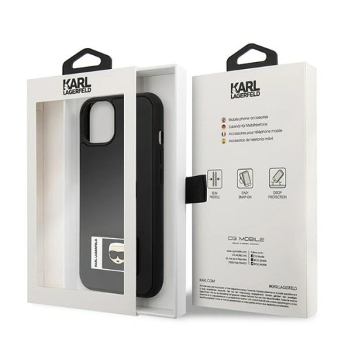 Kup Case Karl Lagerfeld KLHCP13S3DKPK Apple iPhone 13 mini schwarz/black hardcase Ikonik Patch - KLD1102 - {ean13} - Sklep Home Screen