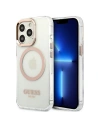 Case Guess GUHMP13XHTRMD Apple iPhone 13 Pro Max gold/hartes Gehäuse Metallrahmen Magsafe