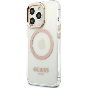 Buy Guess GUHMP13XHTRMD Apple iPhone 13 Pro Max gold hard case Metal Outline Magsafe - GUE2079 - {ean13} - Home Screen Store Europe