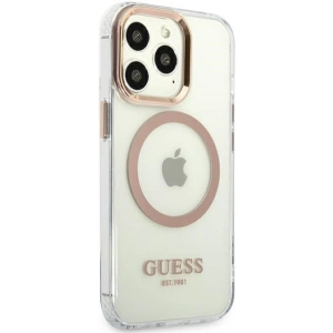 Buy Guess GUHMP13XHTRMD Apple iPhone 13 Pro Max gold hard case Metal Outline Magsafe - GUE2079 - {ean13} - Home Screen Store Europe