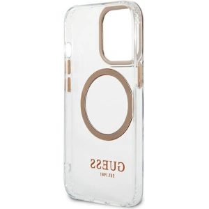Buy Guess GUHMP13XHTRMD Apple iPhone 13 Pro Max gold hard case Metal Outline Magsafe - GUE2079 - {ean13} - Home Screen Store Europe
