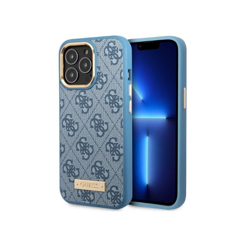 Kup Etui Guess GUHMP13XU4GPRB Apple iPhone 13 Pro Max niebieski/blue hard case 4G Logo Plate MagSafe - 3666339056643 - GUE2080 - Homescreen.pl