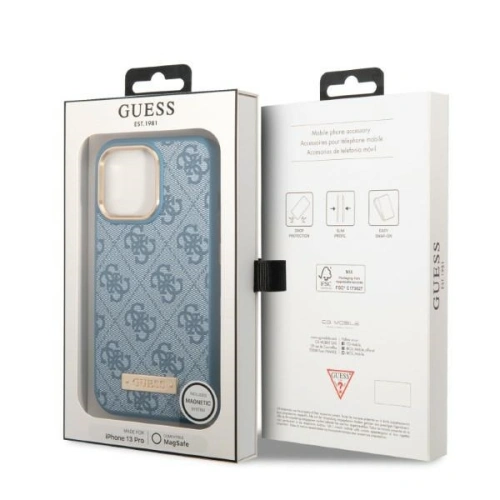Kup Etui Guess GUHMP13XU4GPRB Apple iPhone 13 Pro Max kék/blue kemény tok 4G Logo Plate MagSafe - GUE2080 - {ean13} - Sklep Home Screen