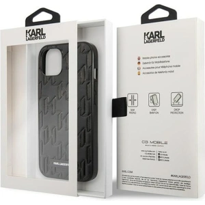 Kup Etui Karl Lagerfeld KLHCP13SMNMP1K Apple iPhone 13 mini hardcase negru/black Monogram Plaque - KLD1103 - {ean13} - Sklep Home Screen