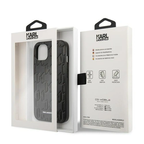 Kup Etui Karl Lagerfeld KLHCP13SMNMP1K Apple iPhone 13 mini hardcase černý/black Monogram Plaque - KLD1103 - {ean13} - Sklep Home Screen