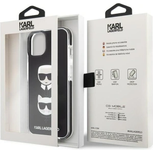 Kup Case Karl Lagerfeld KLHCP13STPE2TK Apple iPhone 13 mini Hardcase schwarz/black Karl&Choupette Head - KLD1105 - {ean13} - Sklep Home Screen